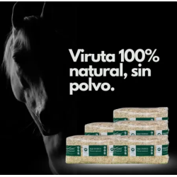 VIRUTA SIN POLVO 100% NATURAL PARA CAMA CABALLO - 20KG - Equinvest