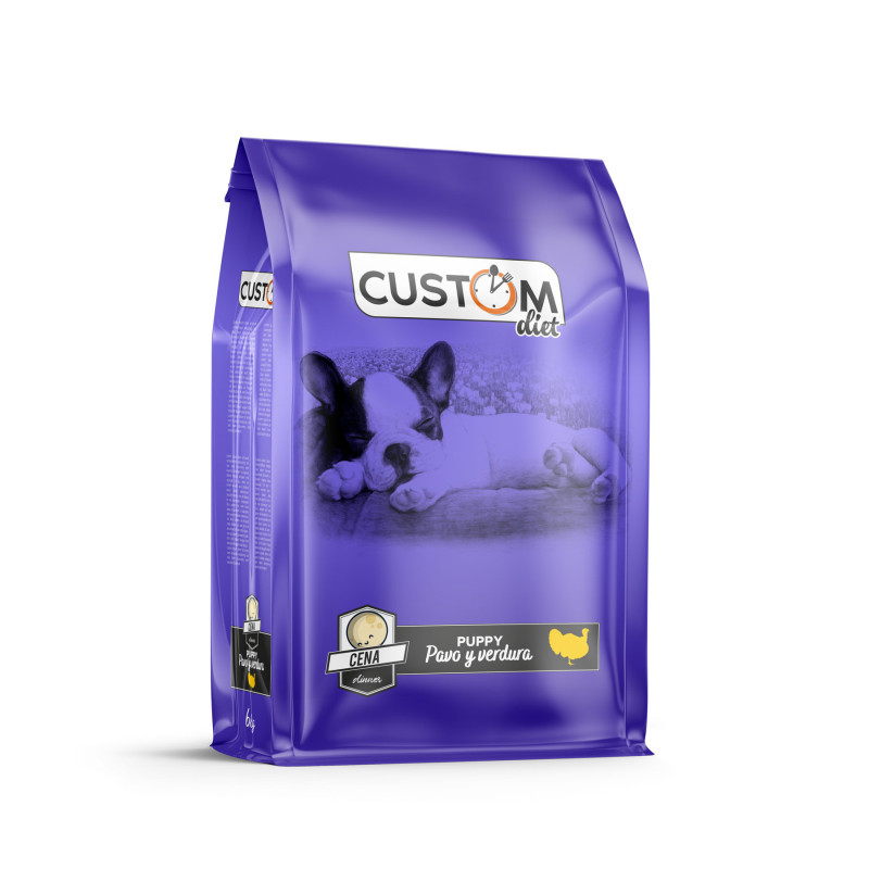 CUSTOM CENA PUPPY PAVO VERDURA 6KG