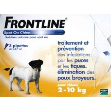 FRONTLINE SPOT PERRO PEQ.3 PIPETAS .2-10KG - Equinvest