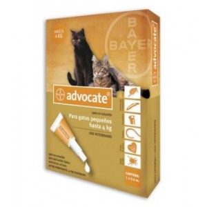 ADVOCATE GATO 0.4 ML 3 PIPETAS 1-4KG - Equinvest