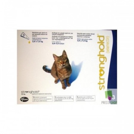 STRONGHOLD GATOS 45MG. DE 2.6 A 7.5 KG. 3PIP.RETIRADO LABORA