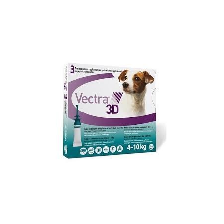 PIPETAS VECTRA 3D S 4-10KG. 3PIP. - Equinvest