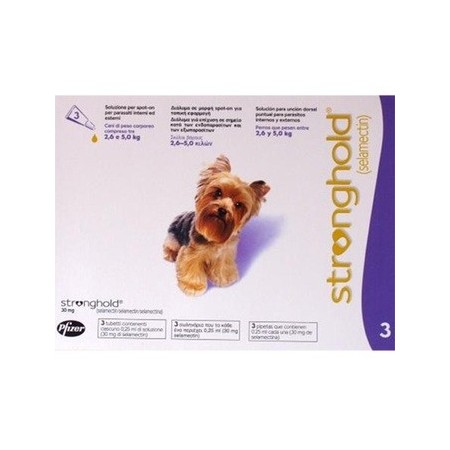 STRONGHOLD PERRO 30MG.3 PIPETAS (2,6-5,0KG) - Equinvest