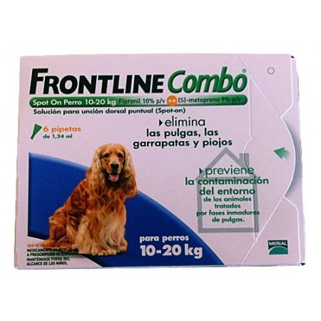 FRONTLINE COMBO SPOT PERR.10-20KG.6 PIPETAS - Equinvest