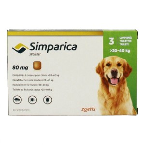SIMPARICA 80MG 3 TAB (20/40KG) - Equinvest