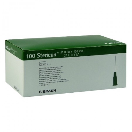 AGUJA 0,8/120 21GX4 3/4" VERDE 100 UD - Equinvest