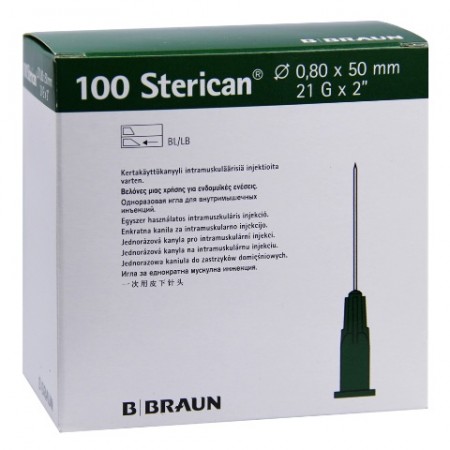 AGUJA 0,8/50 21GX2" VERDE 100 UD - Equinvest